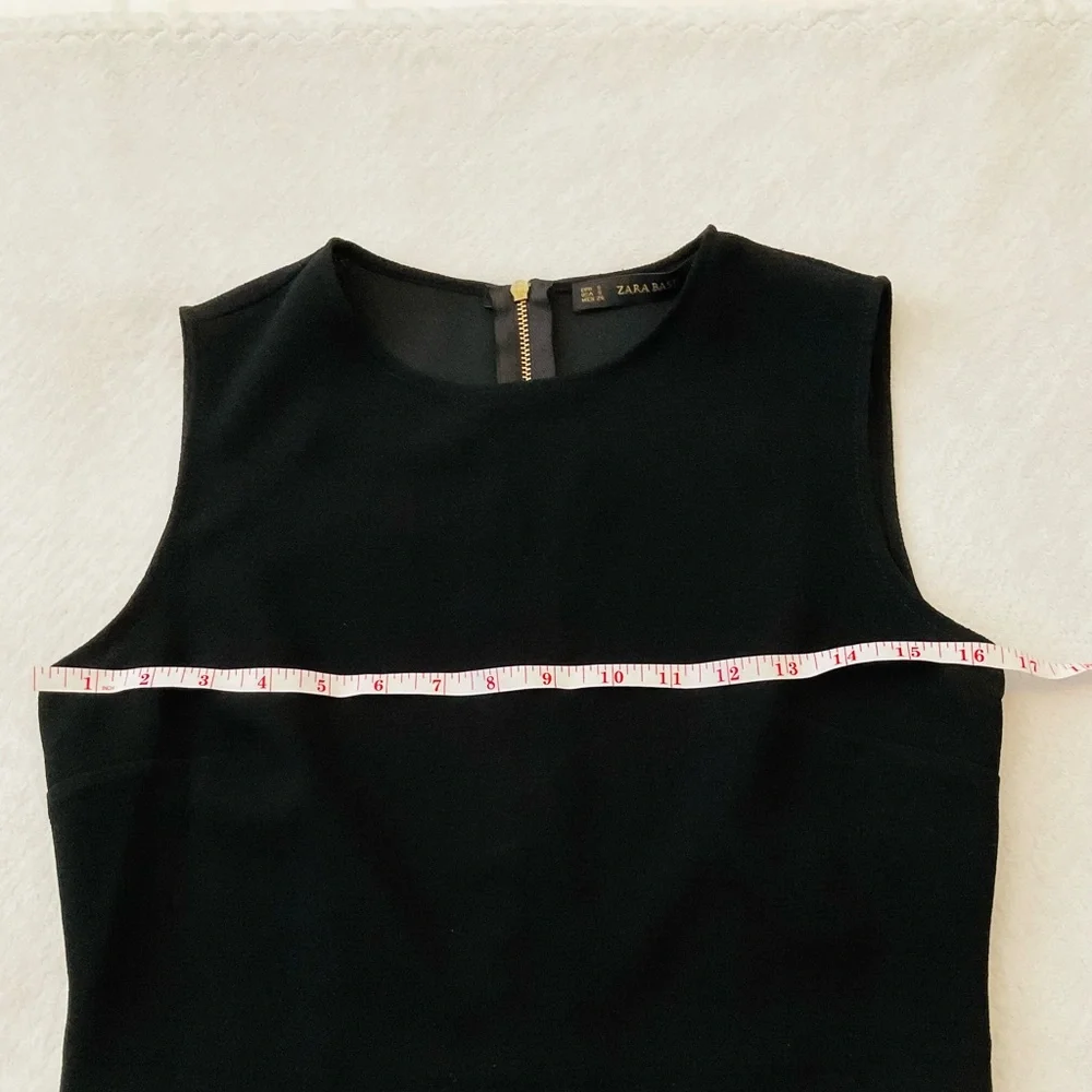 NWT Zara Black Crop Top with Gold Zipper detail - Picture 7 of 13